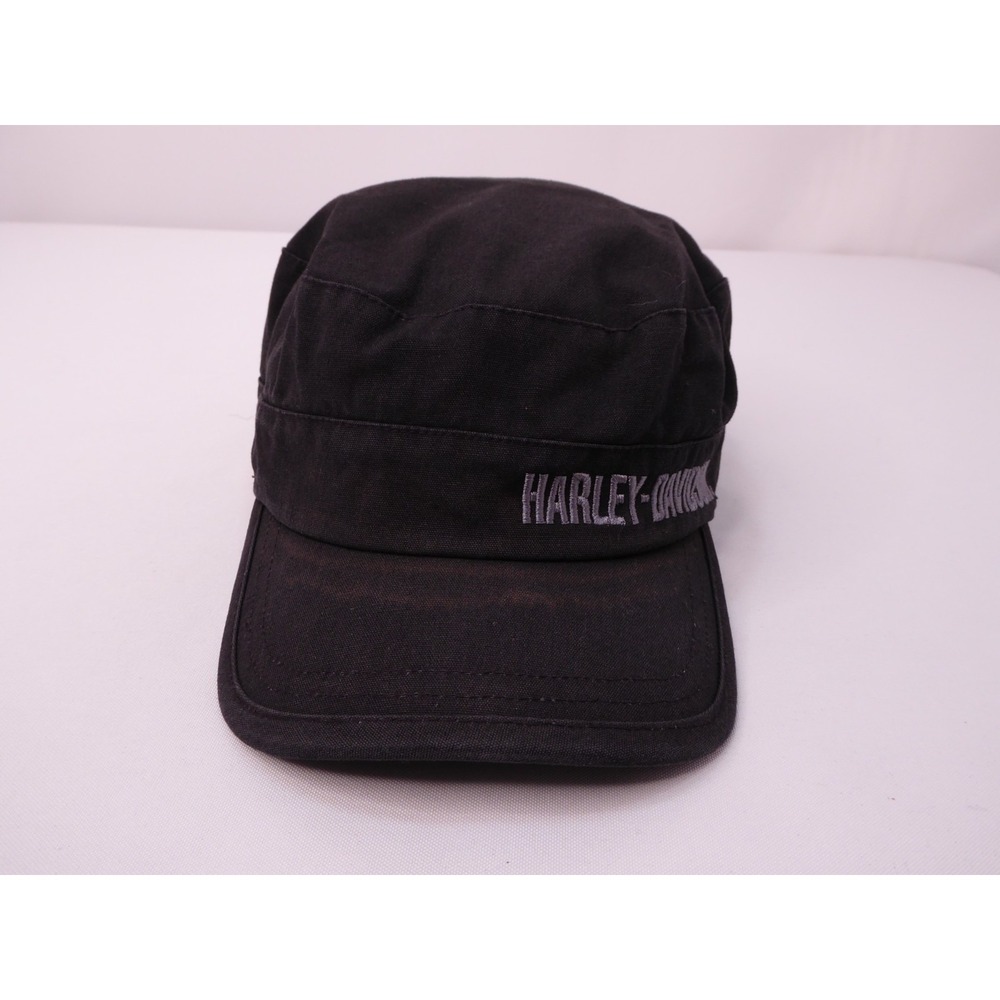 Harly Davidson Genuine Women's Black Biker Cycle Army Cap Hat